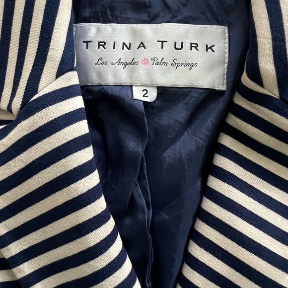 Trina Turk Blue and White Jacket - Picture 3 of 5